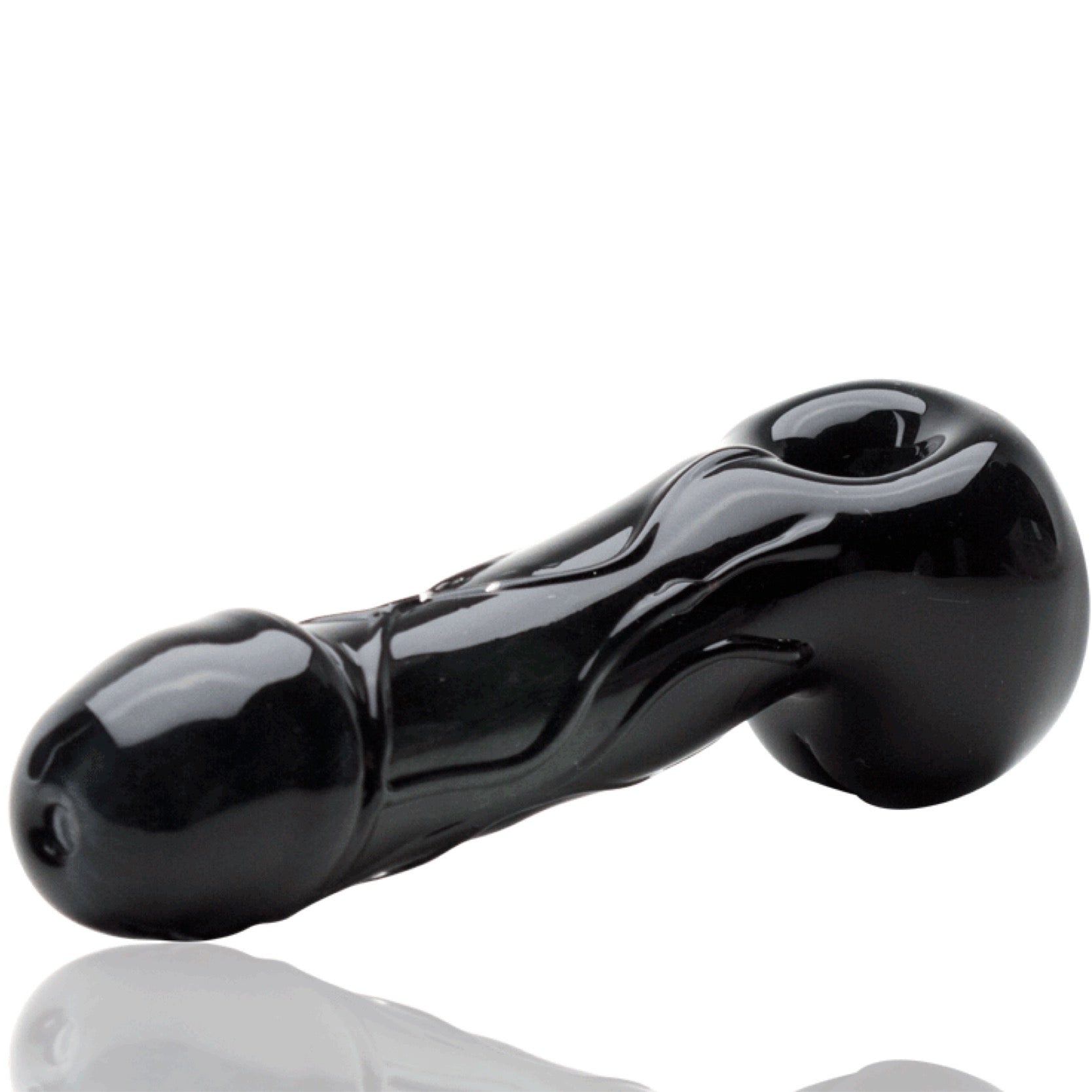 Empire Glassworks Large Black Penis Hand Pipe 