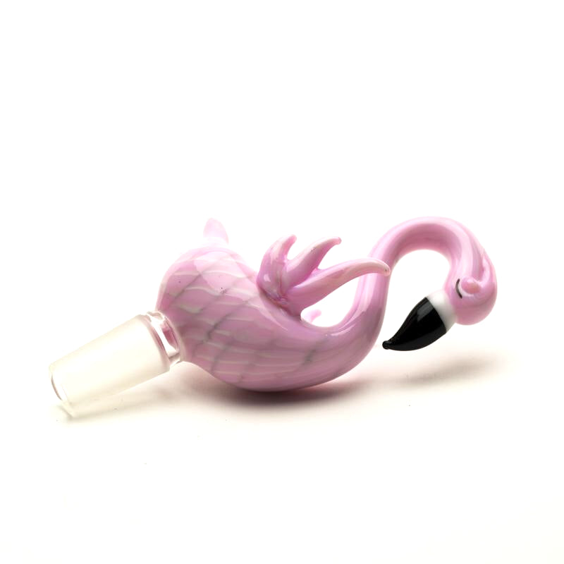 Empire Glassworks Pink Flamingo Bowl Piece by Empire Glassworks | Mission Dispensary