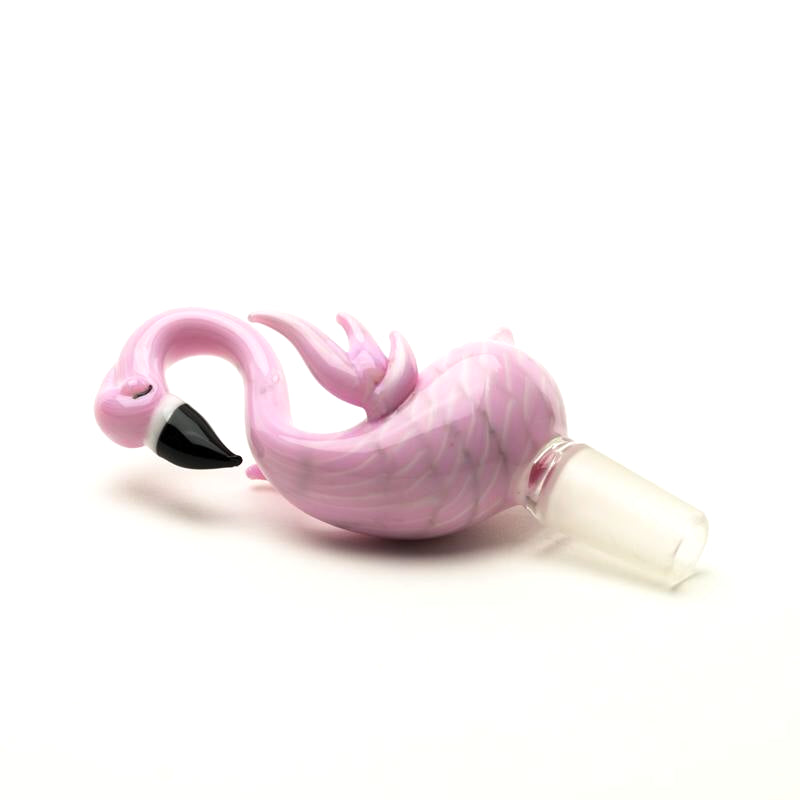 Empire Glassworks Pink Flamingo Bowl Piece by Empire Glassworks | Mission Dispensary