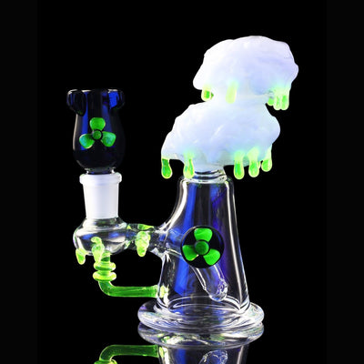 Empire Glassworks 6” Radioactive Cloud Bong w. Nuke Bowl 