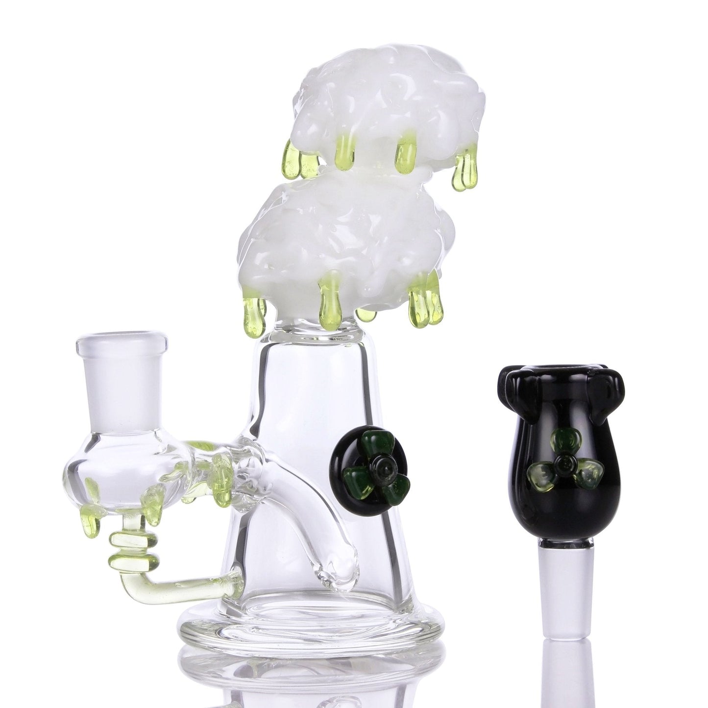 Empire Glassworks 6” Radioactive Cloud Bong w. Nuke Bowl 