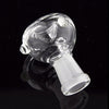 Clear Glass Female Bowl Piece - 14mm w. Marble Accents 