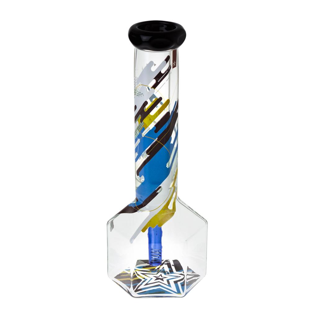 Famous Designs Octagon 12” Glass Beaker Bong by Famous Brandz | Mission Dispensary