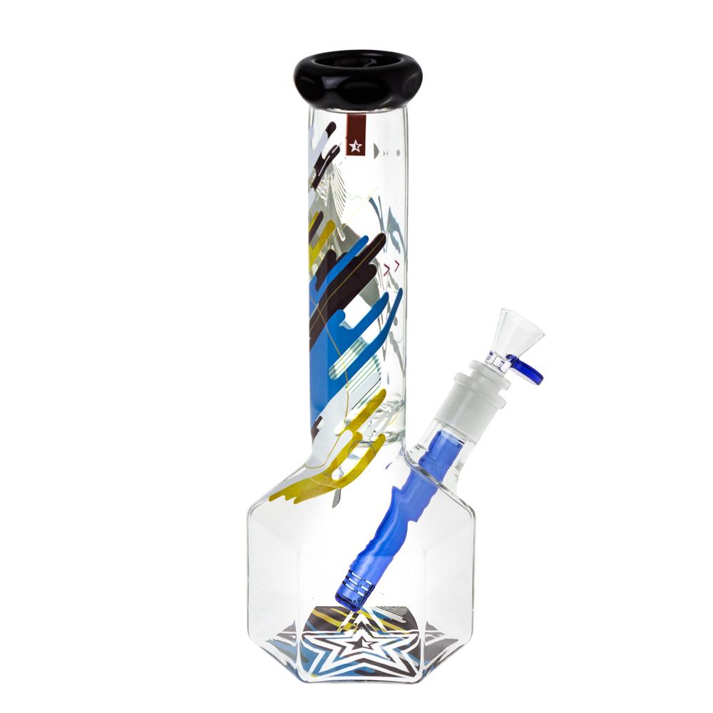 Famous Designs Octagon 12” Glass Beaker Bong by Famous Brandz | Mission Dispensary