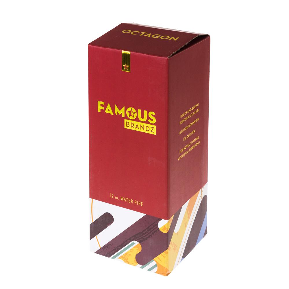 Famous Designs Octagon 12” Glass Beaker Bong by Famous Brandz | Mission Dispensary