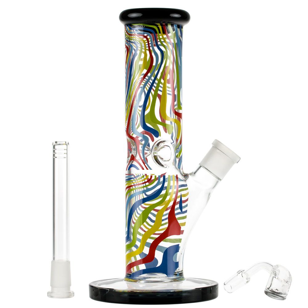 Famous Designs Amnesia 10” Straight Tube Rig by Famous Brandz | Mission Dispensary