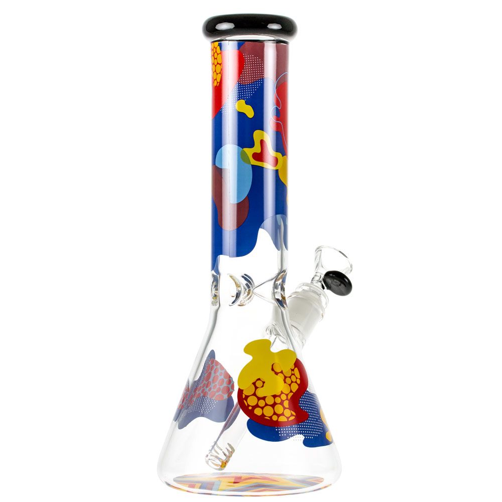 Famous Designs Papaya 12” Glass Beaker Bong by Famous Brandz | Mission Dispensary
