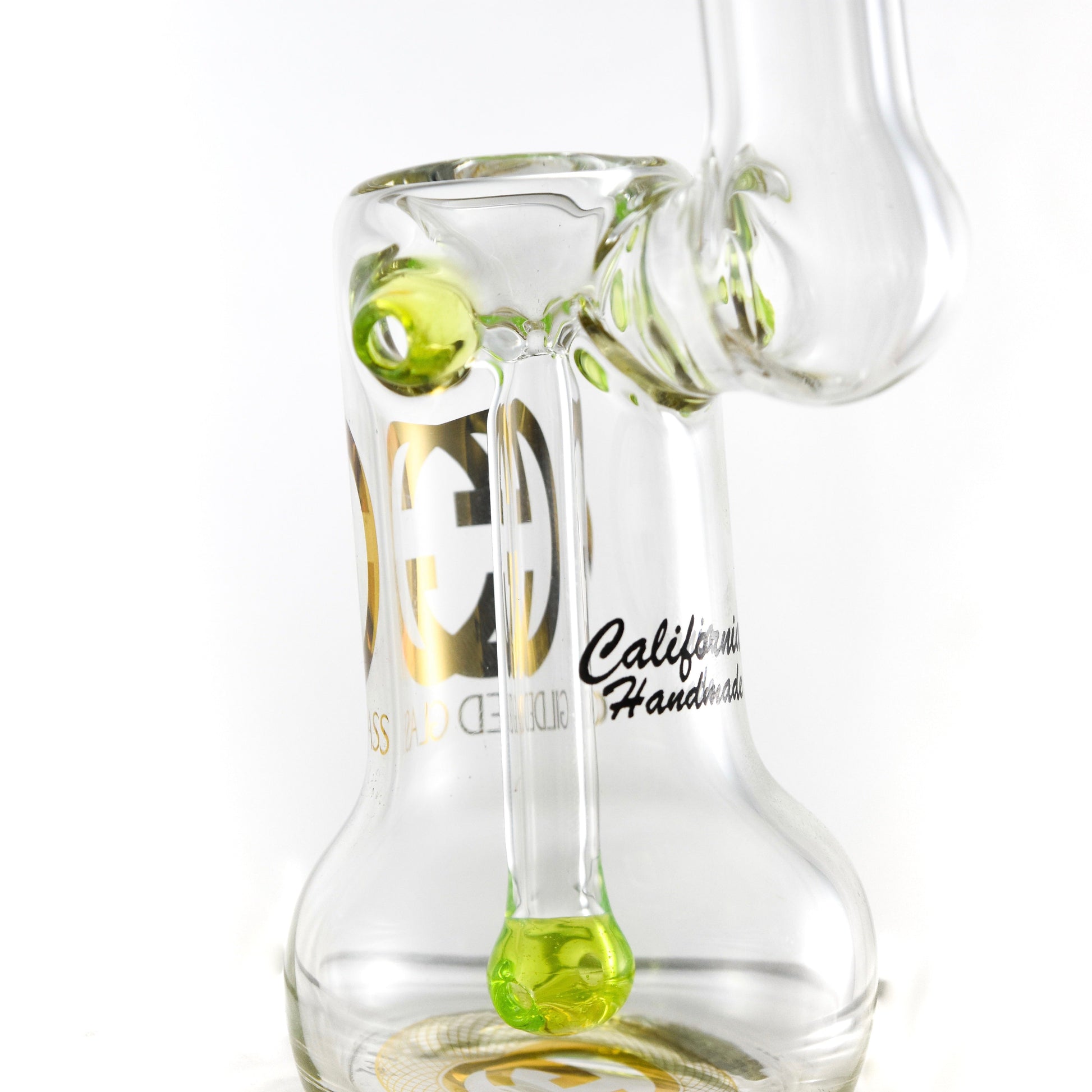 Gilded Glass 24k Sherlock Bubbler by Gilded Glass | Mission Dispensary