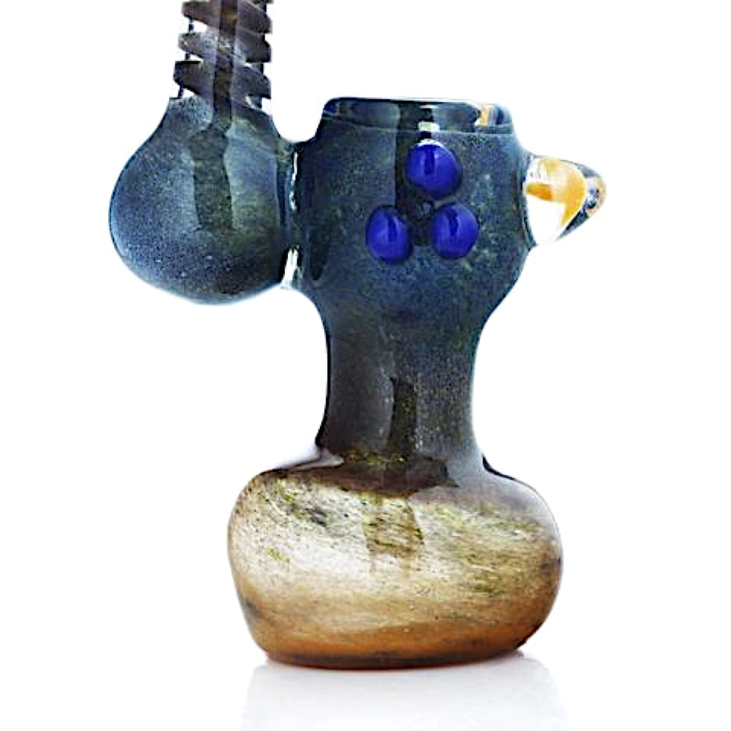 Glassheads 8.5” Inside-Out Frit Glass Sherlock Bubbler 