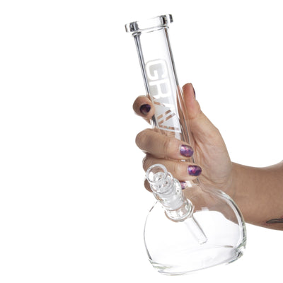 Grav® 8” Bubble Base Beaker Bong - Clear by GRAV / Grav Labs | Mission Dispensary