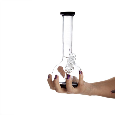 Grav® 8” Bubble Base Beaker Bong - Black by GRAV / Grav Labs | Mission Dispensary