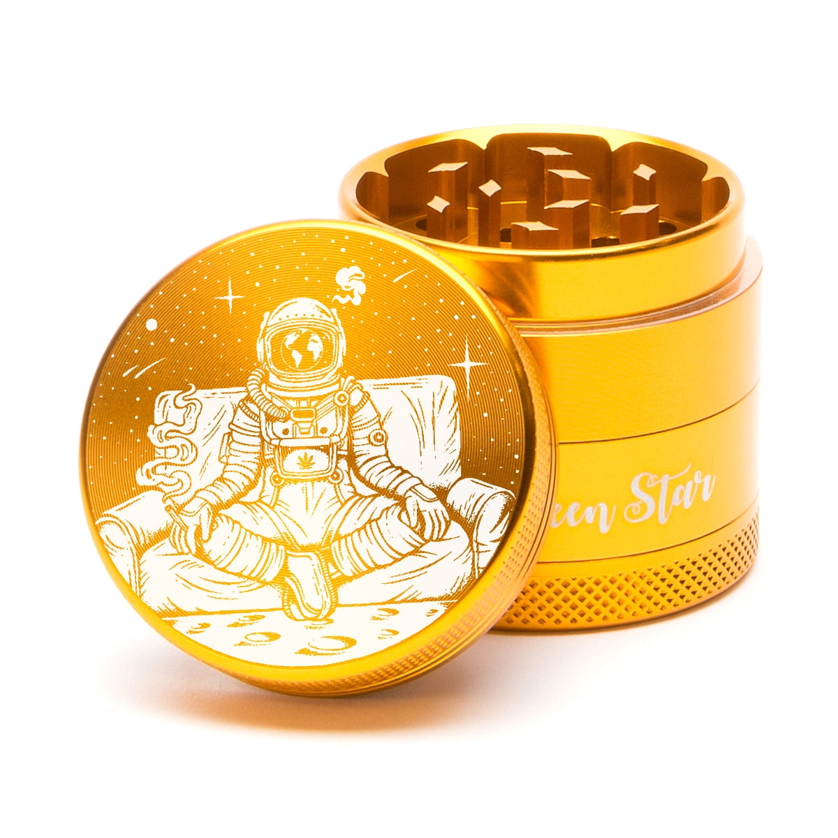 Green Star Novelty Medium 4-Piece Grinder by Green Star | Mission Dispensary