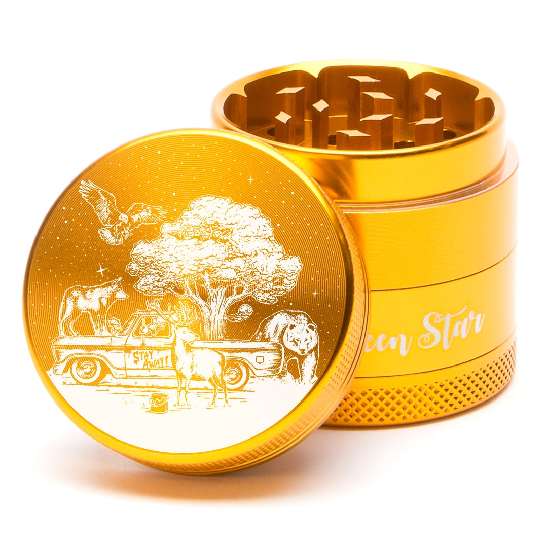 Green Star Novelty Medium 4-Piece Grinder by Green Star | Mission Dispensary