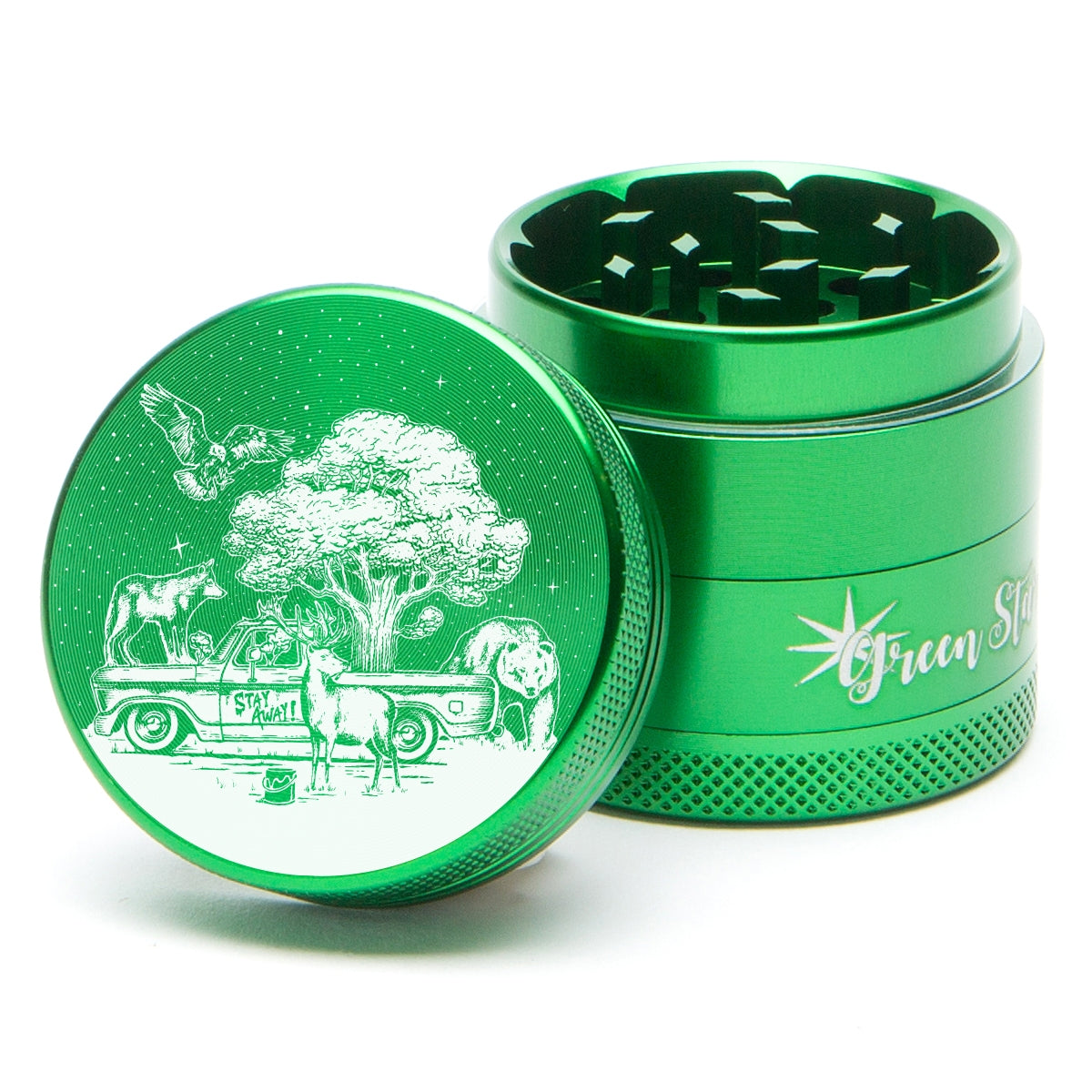 Green Star Novelty Medium 4-Piece Grinder by Green Star | Mission Dispensary