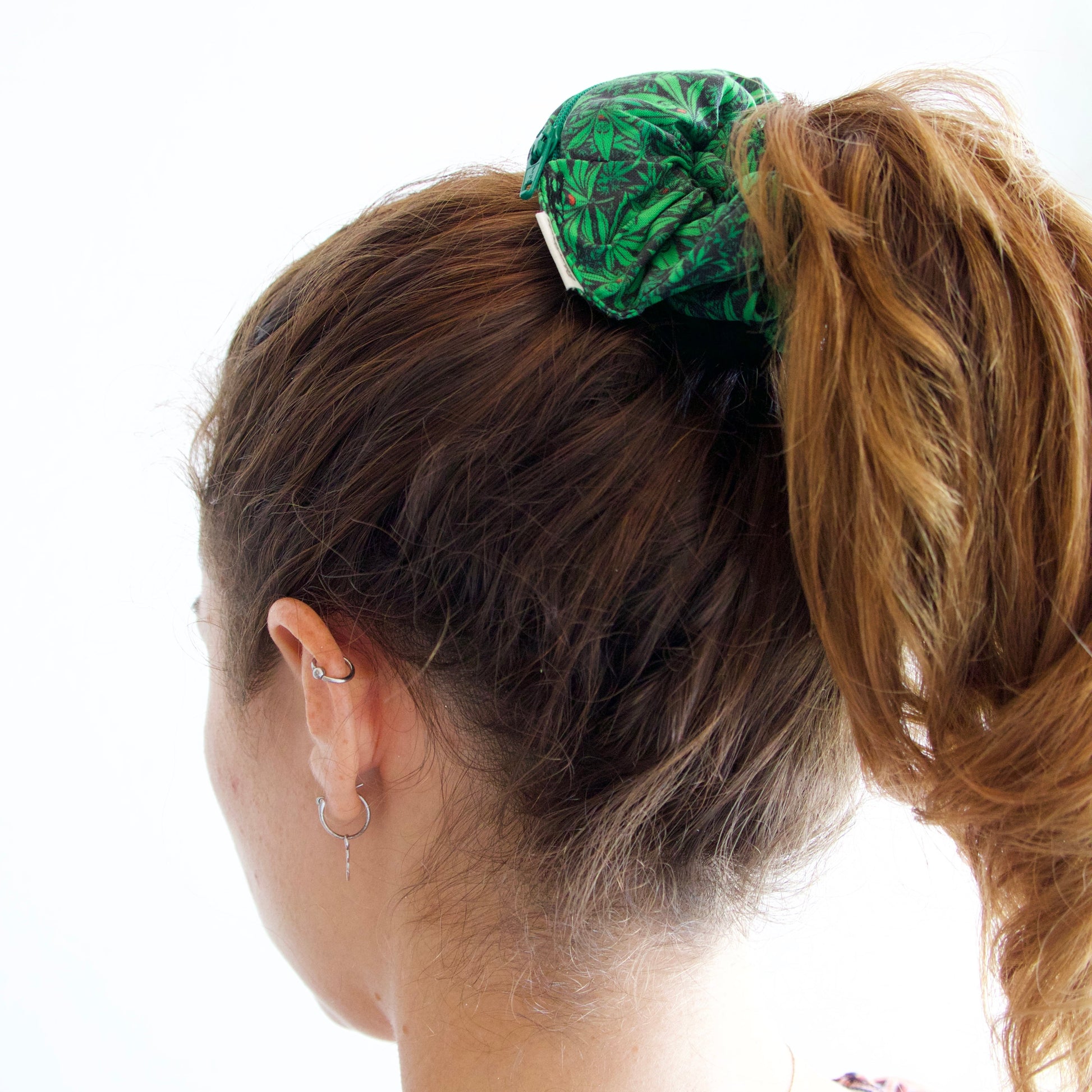 Blue Fiesta “420 Weed Leaf” Stash Pocket Scrunchie by Blue Fiesta | Mission Dispensary