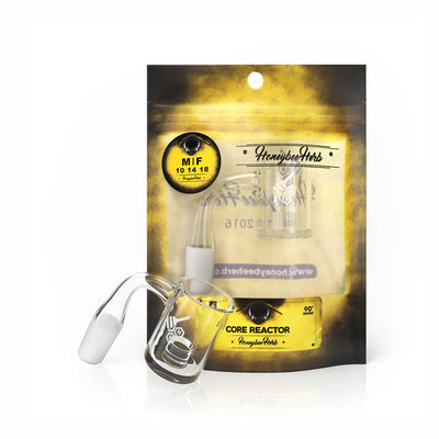 Honeybee Herb Yellow Line Core Reactor Quartz Banger by Honeybee Herb | Mission Dispensary