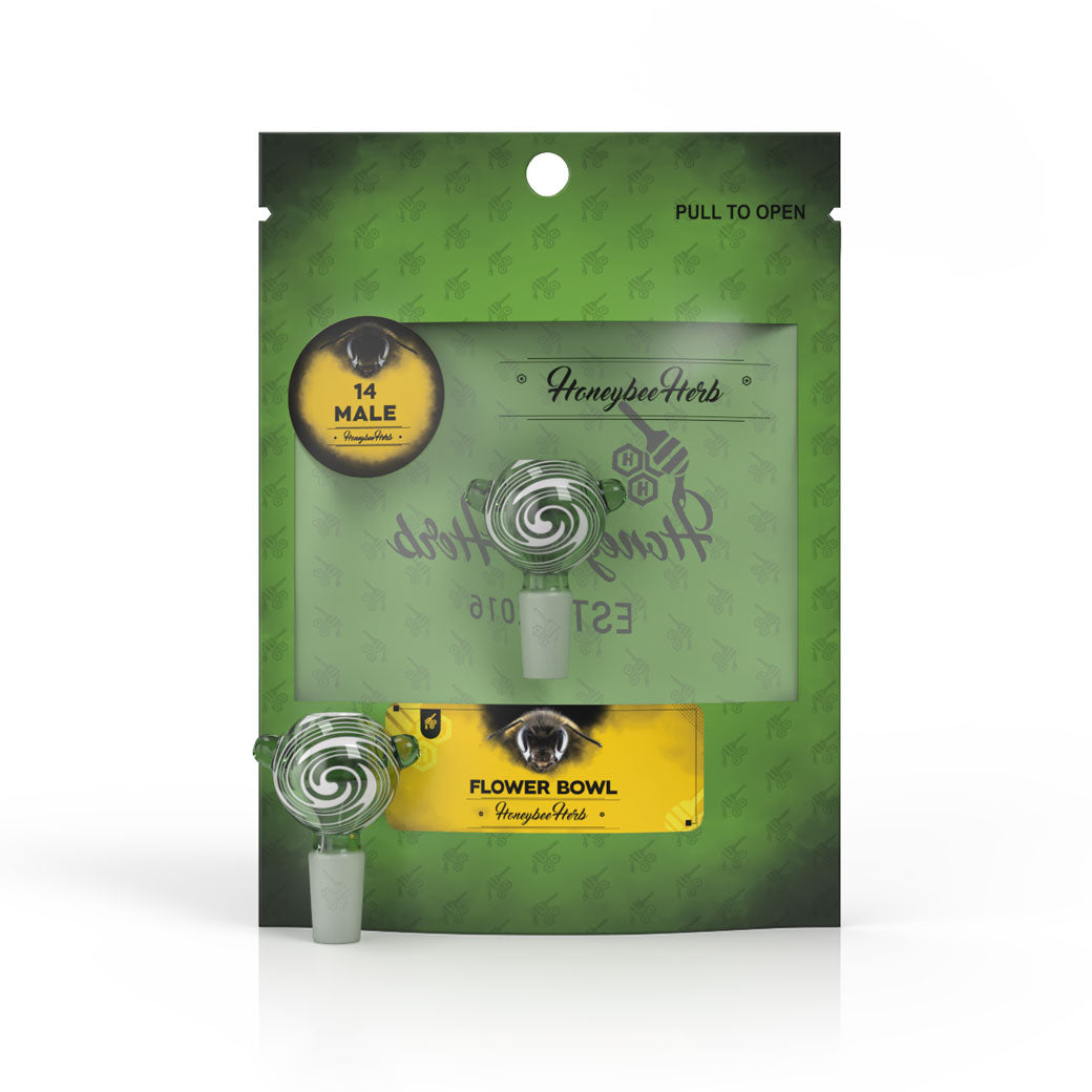 Honeybee Herb Green Line Hypnotic Bowl Piece by Honeybee Herb | Mission Dispensary