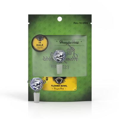 Honeybee Herb Green Line Hypnotic Bowl Piece by Honeybee Herb | Mission Dispensary