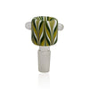 Honeybee Herb Green Line Swirl Bowl Piece by Honeybee Herb | Mission Dispensary