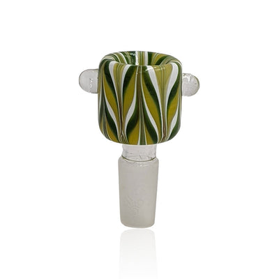 Honeybee Herb Green Line Swirl Bowl Piece by Honeybee Herb | Mission Dispensary
