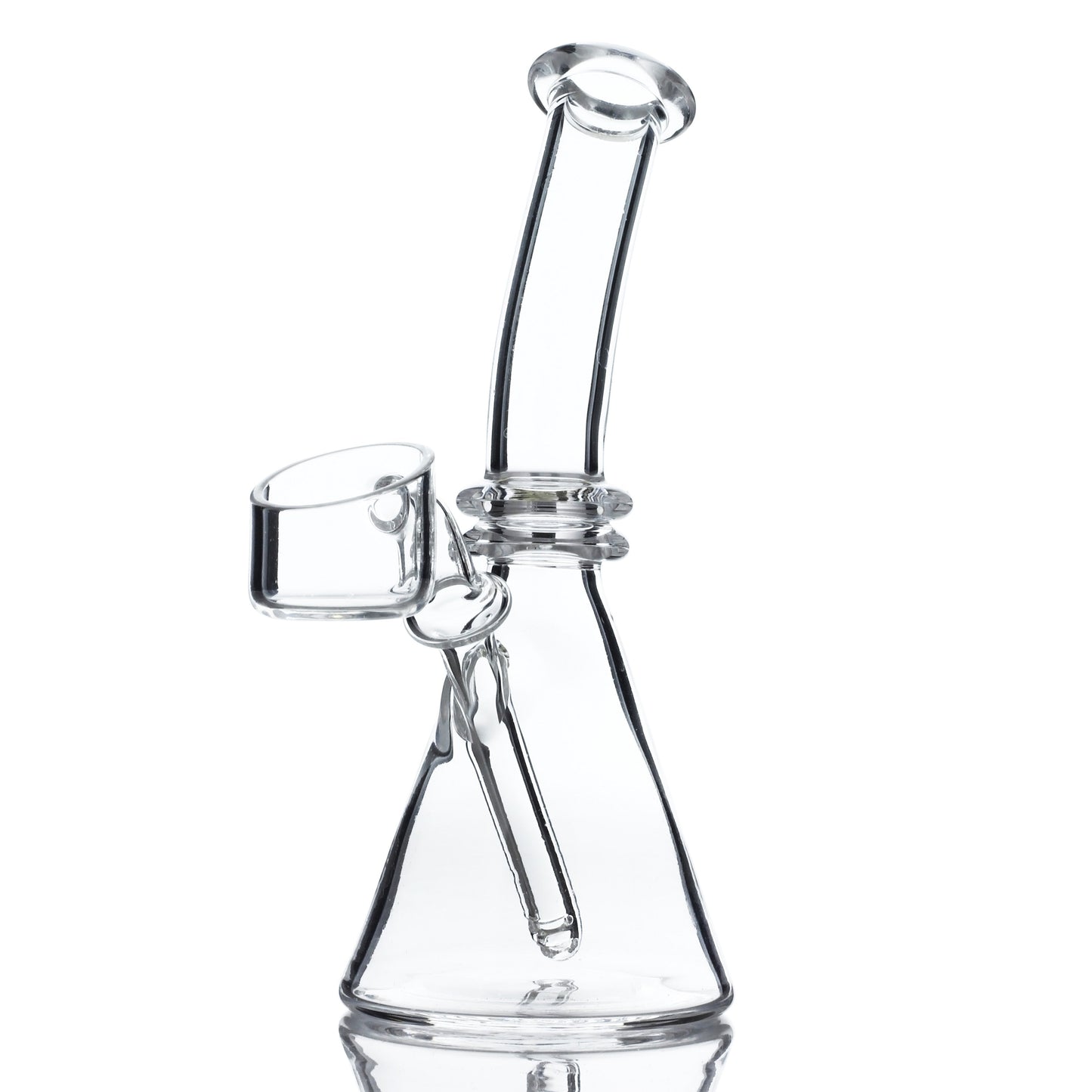 "Solid Quartz Shortie" Mini Beaker Rig 