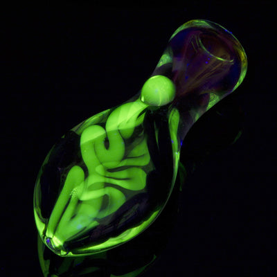 Flat Belly "Noctiluca" Illuminati Glass Chillum 