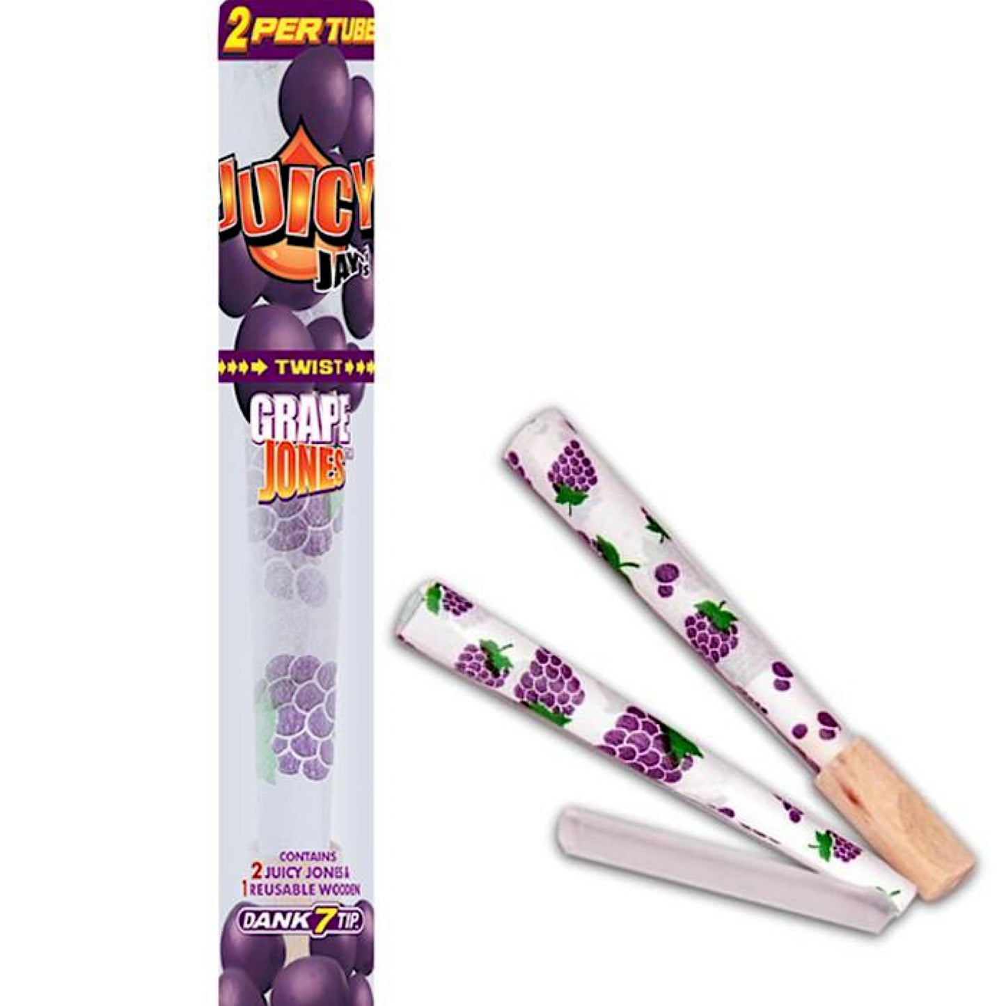 Juicy Jay’s Jones: Pre-Rolled Cones w. Dank 7 Wooden Tips (Full Box) by Juicy Jays | Mission Dispensary