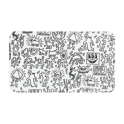 K. Haring Glass Rolling Tray - Black & White by K. Haring Collection | Mission Dispensary