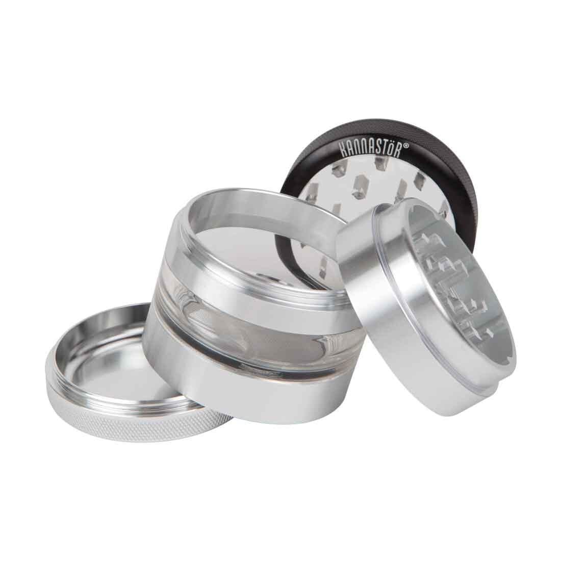 Kannastor 2.2” Clear Top Jar Body 4pc Grinder by Kannastor | Mission Dispensary