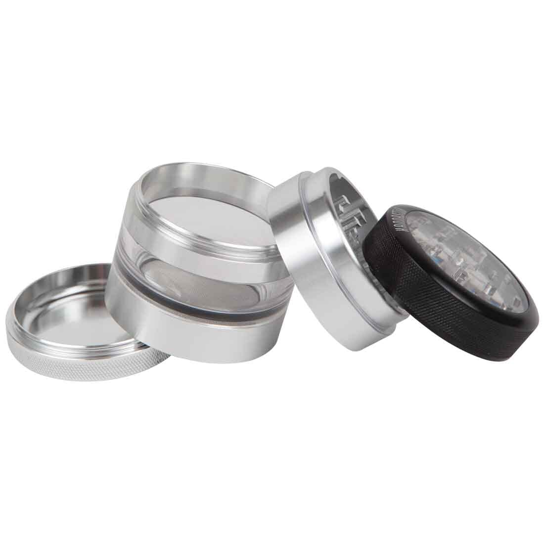 Kannastor 2.2” Clear Top Jar Body 4pc Grinder by Kannastor | Mission Dispensary