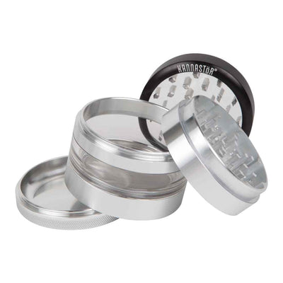Kannastor 2.5” Clear Top Jar Body 4pc Grinder by Kannastor | Mission Dispensary