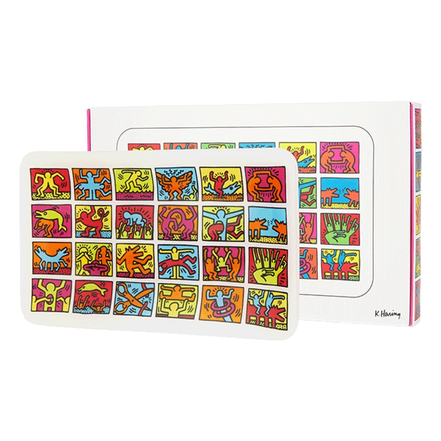 K. Haring Multi-Color Glass Rolling Tray by K. Haring Collection | Mission Dispensary