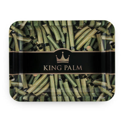 King Palm Royal Party Medium Metal Rolling Tray (8 x 10) by King Palm | Mission Dispensary