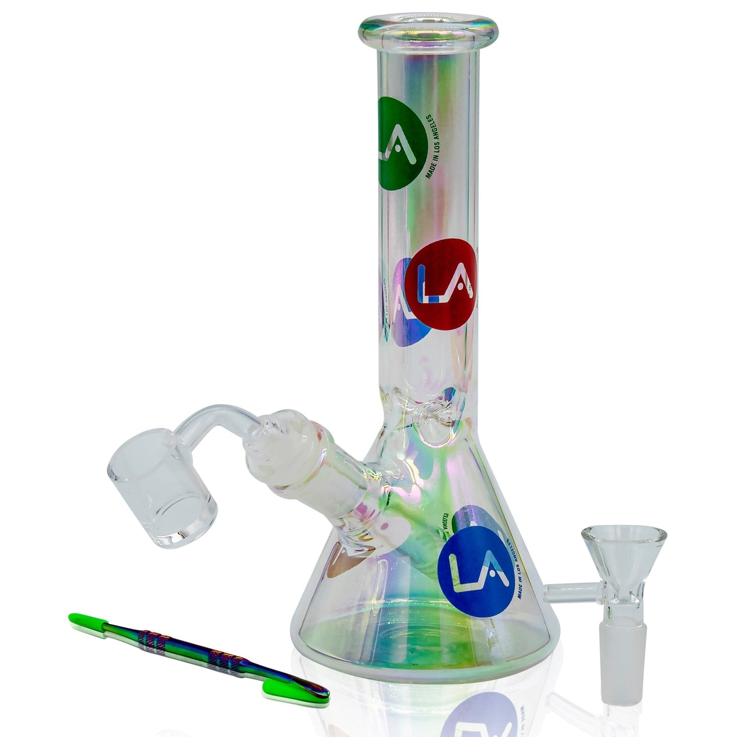 LA Pipes 9” Champagne Disco Beaker Bong 🌿 by LA Pipes | Mission Dispensary