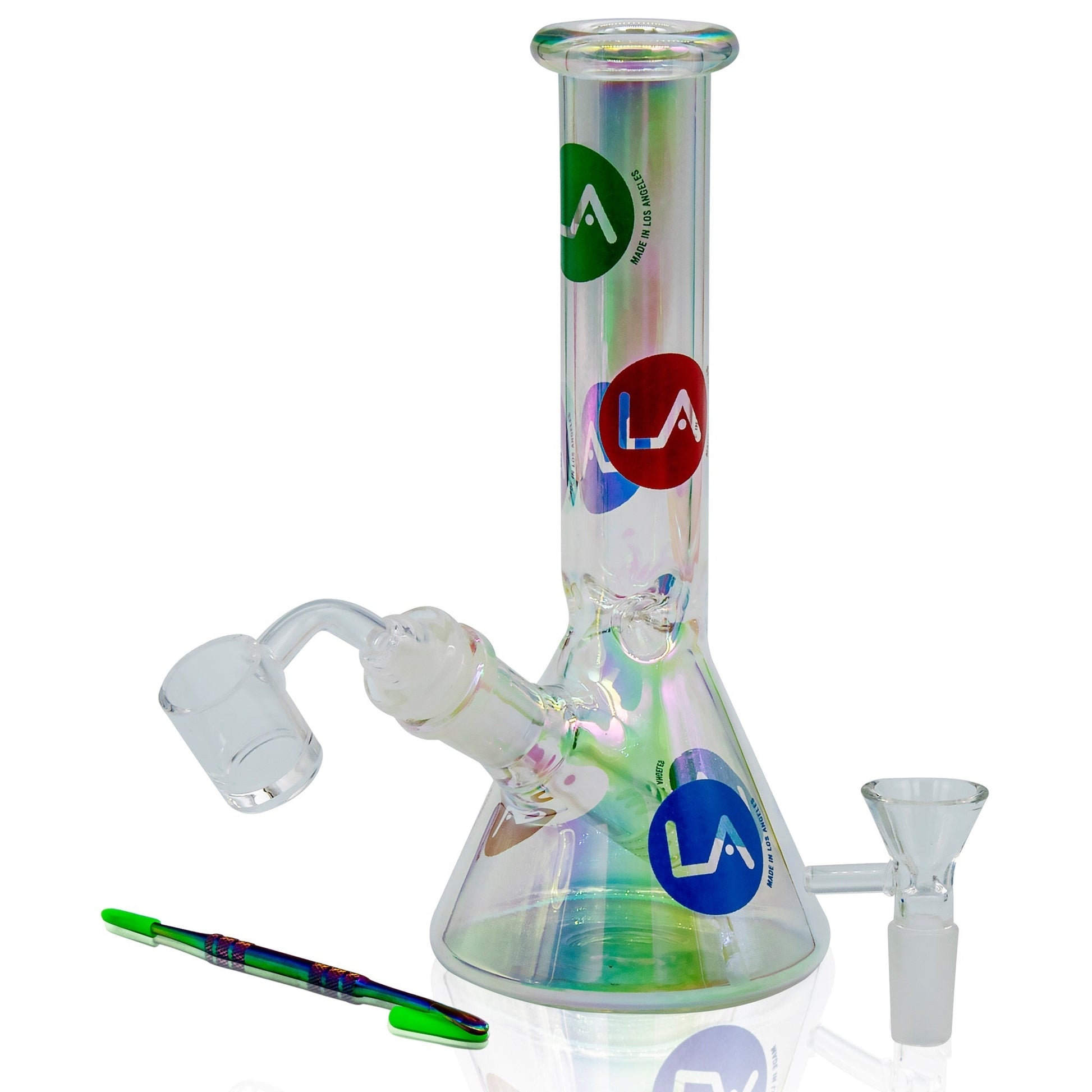 LA Pipes 9” Champagne Disco Beaker Bong 🌿 by LA Pipes | Mission Dispensary