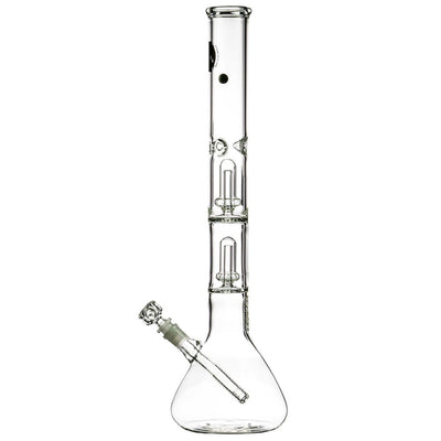 LA Pipes 20” 5mm Thick Double Showerhead Perc Beaker Bong by LA Pipes | Mission Dispensary