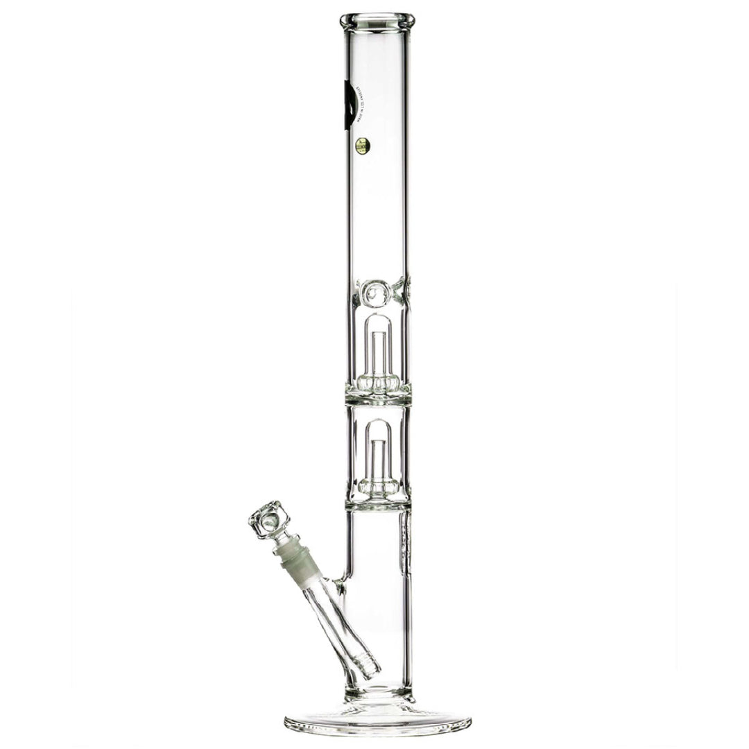 LA Pipes 20” 5mm Thick Double Showerhead Straight Tube Bong by LA Pipes | Mission Dispensary