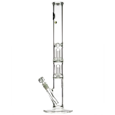 LA Pipes 20” 5mm Thick Double Showerhead Straight Tube Bong by LA Pipes | Mission Dispensary