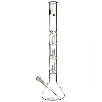 LA Pipes 26” 5mm Thick Triple Showerhead Perc Beaker Bong by LA Pipes | Mission Dispensary