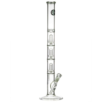 LA Pipes 26” 5mm Thick Triple Showerhead Straight Tube Bong by LA Pipes | Mission Dispensary