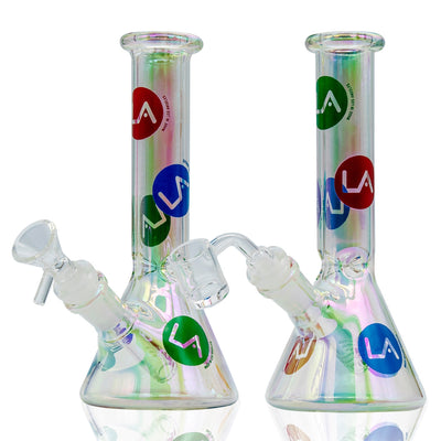 LA Pipes 9” Champagne Disco Beaker Bong 🌿 by LA Pipes | Mission Dispensary