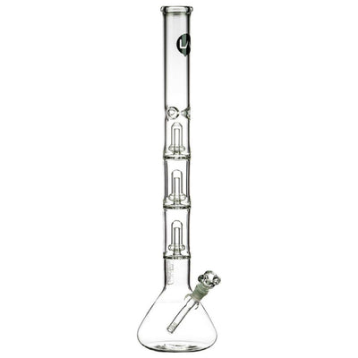 LA Pipes 26” 5mm Thick Triple Showerhead Perc Beaker Bong by LA Pipes | Mission Dispensary