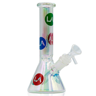 LA Pipes 9” Champagne Disco Beaker Bong 🌿 by LA Pipes | Mission Dispensary