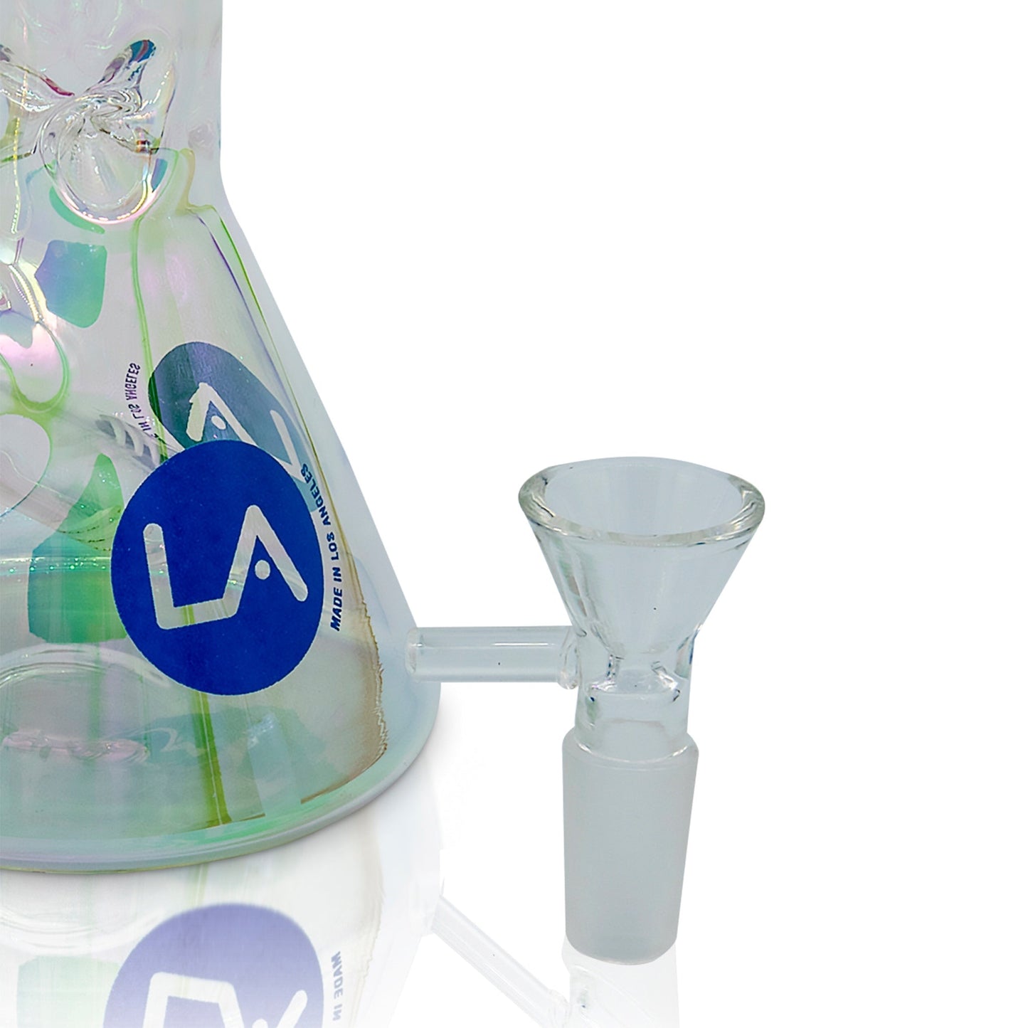 LA Pipes 9” Champagne Disco Beaker Bong 🌿 by LA Pipes | Mission Dispensary