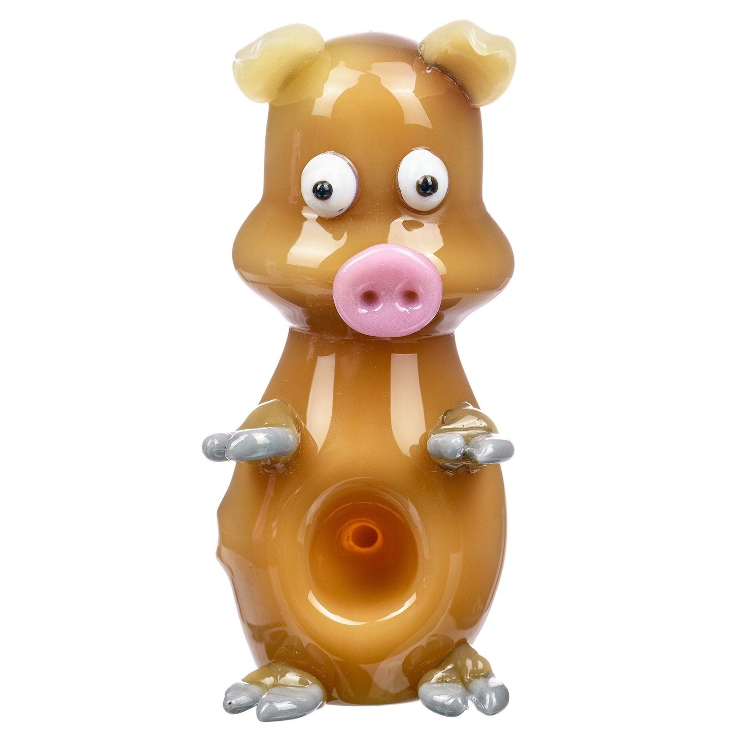 LA Pipes Little Piggy Glass Hand Pipe 🐷 by LA Pipes | Mission Dispensary