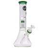 LA Pipes 11” Color Accented Showerhead Perc Beaker Bong by LA Pipes | Mission Dispensary