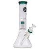 LA Pipes 11” Color Accented Showerhead Perc Beaker Bong by LA Pipes | Mission Dispensary