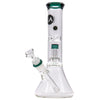 LA Pipes 11” Color Accented Showerhead Perc Beaker Bong by LA Pipes | Mission Dispensary