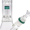 LA Pipes 11” Color Accented Showerhead Perc Beaker Bong by LA Pipes | Mission Dispensary