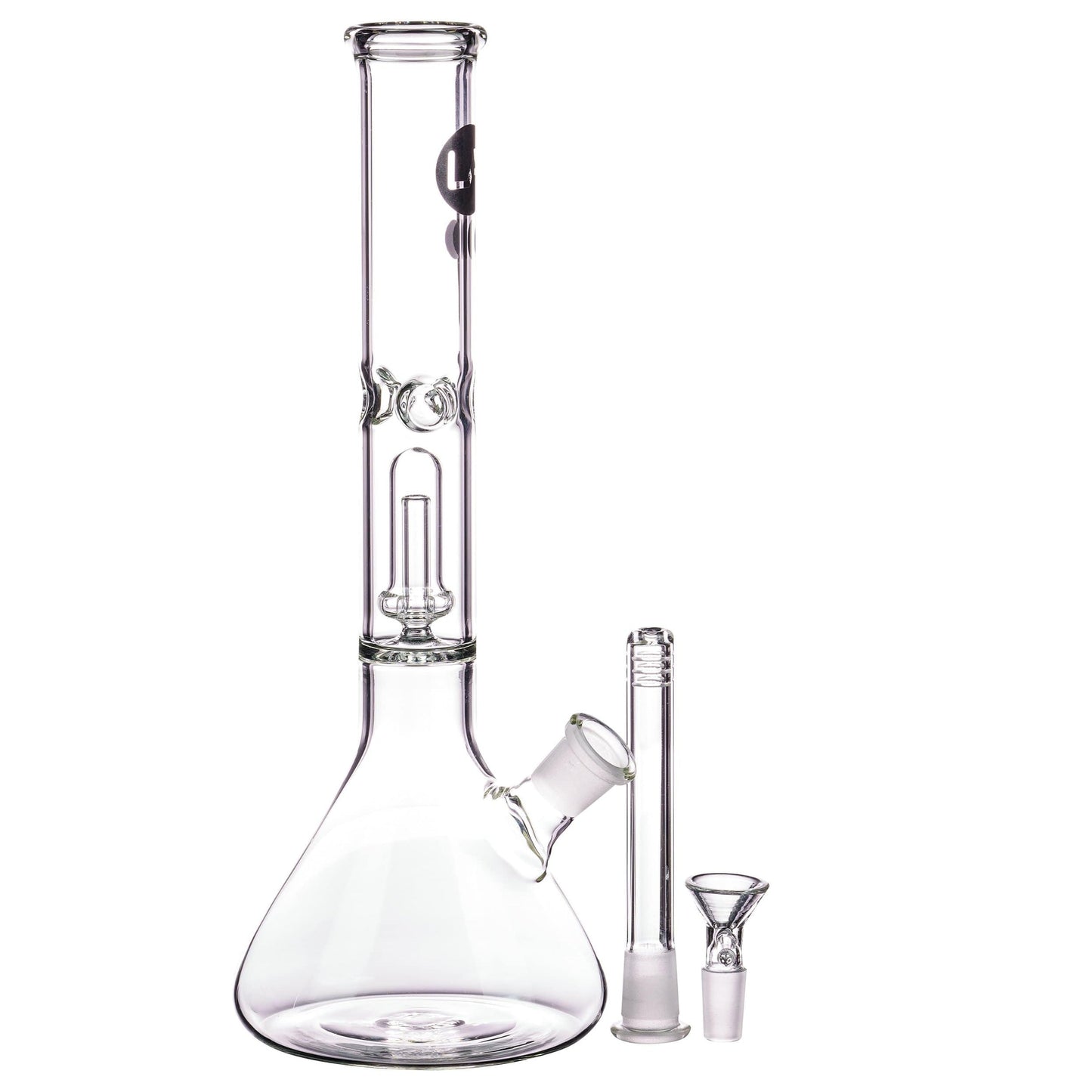LA Pipes 12” Single Showerhead Perc Beaker Bong by LA Pipes | Mission Dispensary